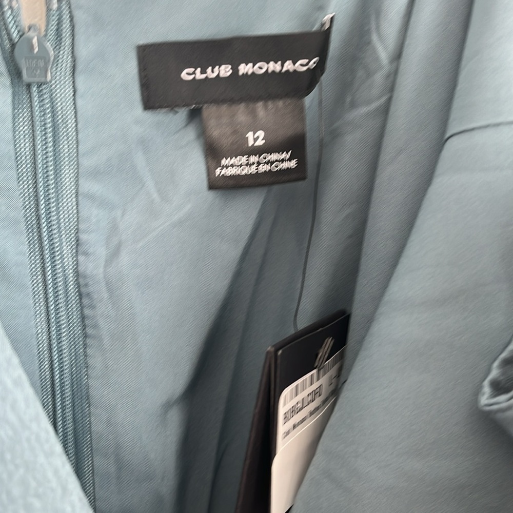 Club Monaco Button Detail Slip Dress Blue Dusk, NWT - Picture 6 of 9